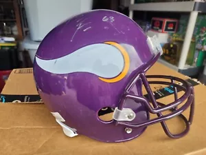 Rare Minnesota Vikings Brandon Fusco signed autographed Full Size rep helmet - Picture 1 of 6