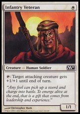 Magic the Gathering MTG Infantry Veteran (18) Magic 2011   LP