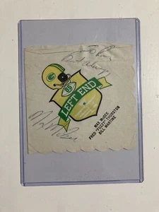 Vintage GREEN BAY PACKERS Max McGee restaurant napkin Autographed Signed - Picture 1 of 6