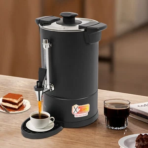 8L Hot Water Dispenser Commercial Electric Coffee Pot Stainless Steel Coffee Urn - Picture 1 of 19
