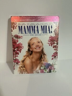 Mamma Mia! Gift Set Blu-ray HD Digital CD SOUNDTRACK)10th Anniversary NEW Sealed Foto 1 de 4