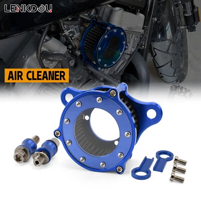 Blue Air Cleaner Intake Filter Kit For Harley Sportster 1200 883 Forty Eight CNC — 第 1/4 张图片