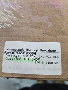 OEM Harley 2014 up Touring Vivid Black Left Saddlebag Cover Lid 90201055DH NEW - Picture 1 of 2