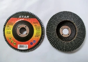 4" x 5/8" Flap Disc, Type 27, Zirconia, Choose Your Grit, 100 Discs - Picture 1 of 3