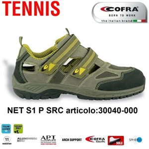 SCARPE ANTINFORTUNISTICA COFRA NET S1 P SRC Tennis pelle scam. e tessuto trasp.+ - Foto 1 di 4