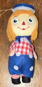 Vintage Raggedy Ann & ANDY Styrofoam Christmas Ornament Japan ANDY ONLY 5.5” - Picture 1 of 7