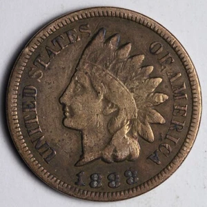 1888 Indian Head Cent Penny FINE RPD? E150 SRC - Picture 1 of 2