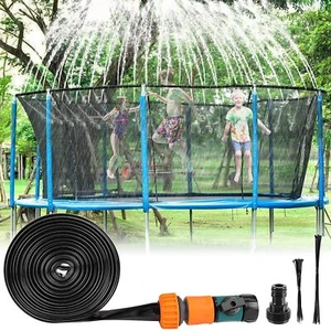Trampoline Sprinkler Water Spray Kids Outdoor Summer Fun Backyard Waterpark Game - Picture 1 of 10