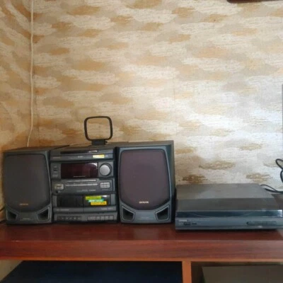 Aiwa Mini Stereo System CD Player, Radio, Cassette Deck - Vintage Audio 2968MT - Image 1 of 4