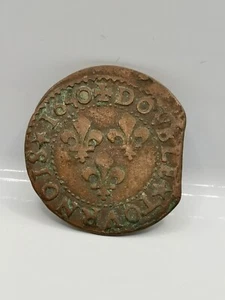 DOPPELTURNIER 1640 H LA ROCHELLE LOUIS XIII BÜSTE LAURE UND DRAP / KÖNIGLICH - Bild 1 von 3