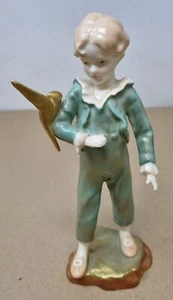 Statuina Royal Worcester ~ parrocchetto ~ 3087 ~ verde e oro - Foto 1 di 7