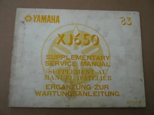 Yamaha XJ650 Ergänzung zur Wartungsanleitung_Supplementary Service Manual_Manuel - Bild 1 von 4