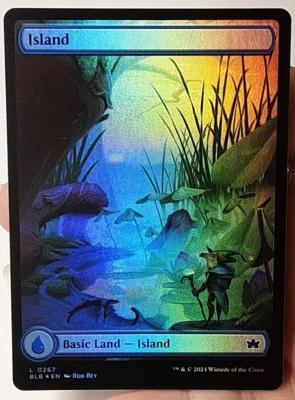 MTG - Bloomburrow - Island - Full Art - Foil - #0267 - Playset x4 - Near Mint - Image 1 of 4