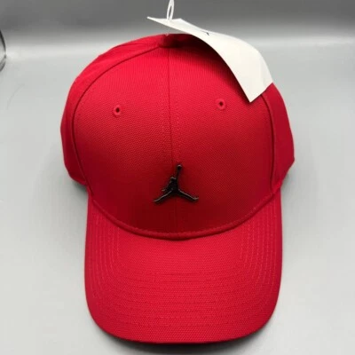 Gorra Air Jordan Hombre Roja Metal Logo Jumpman Correa Trasera Gorra Nueva Foto 1 de 4