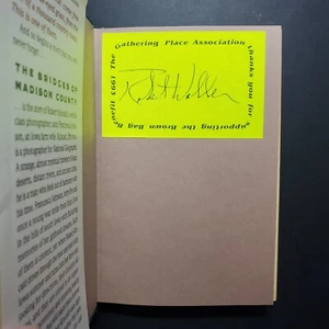 Signed Bridges of Madison County by Robert James Waller (1992 Hardcover) - Picture 1 of 10