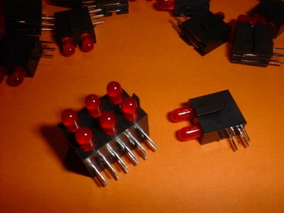 25x Indicador LED 3mm 90° Rojo/Rojo Kingbright L-964ZM/2LID-RV - Imagen 1 de 3