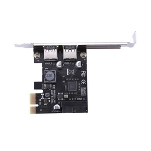 2 Port USB 3.0 PCI-e x1 Erweiterungskarte PCI Express Adapter für Desktop - Bild 1 von 9