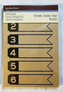 Recollections KRAFT LABEL BOOKS - 64 pcs - Picture 1 of 2