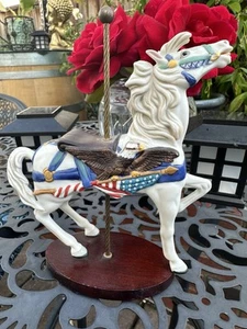 Franklin Mint "American Glory" Patriotic Carousel Horse Treasury Of Carousel EUC - Picture 1 of 13