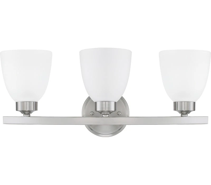 HomePlace 114331BN-333 Jameson Vanity, 3-Light 300 Total Watts, Brushed Nickel - Image 1 of 1