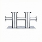 Double-Cross Bollard Rectangular Base Stainless Steel Bollard for Dock, Harbor