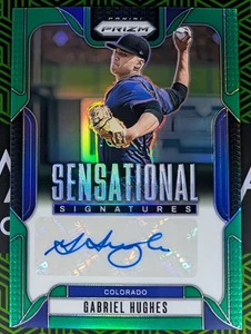 Gabriel Hughes 2025 Panini Prizm Sensational Signatures Green Prizm Auto Rockies - Picture 1 of 2