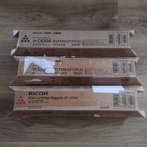 GENUINE Ricoh SP C430A MYK Toner Cartridges 821105 821106 821107 VAT Inc - Picture 1 of 8