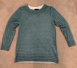 JCREW Buffalo Check blau grün 100% Merinowolle Pullover klein wunderschön 😍 - Bild 1 von 24