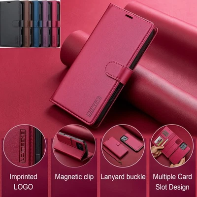 Removable Leather Flip Stand Wallet Case Cover For iPhone 16 Pro Max 15 Plus 14 - Image 1 of 4