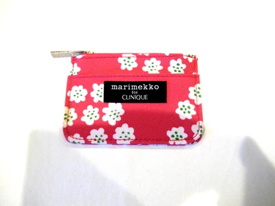 Marimekko for Clinique  pink flower ID credit card case, 2 pocket - Image 1 of 4