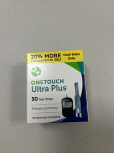 OneTouch Ultra Plus 30ct Each - 30 Test Strips Total - EXP: 11/30/2026 - Picture 1 of 5