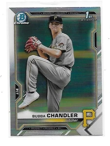 Bowman Draft 2021 refractor cromado Bubba Chandler #BDC41 Pirates Rookie - Imagen 1 de 2