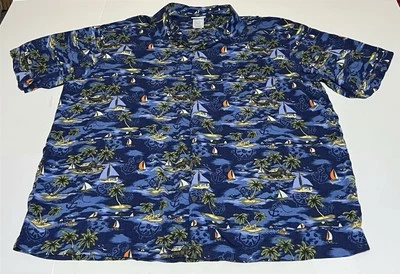 Walt Disney World Shirt XL Aloha Hawaiian Camp Pluto Donald Duck Mickey - Image 1 of 4