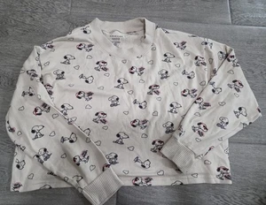 American Eagle AE x Snoopy XOXO Plush PJ Pajama Top VIRAL TIKTOK Size M MEDIUM - Picture 1 of 4