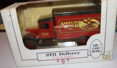 ERTL Anheuser Busch Replica 1931 Delivery Truck Diecast Metal Coin Bank 1990 - Image 1 of 4