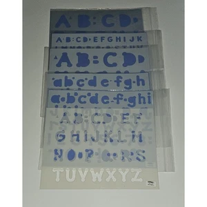 Pebbles Inc Stencil Sheets Alphabet Letter Number Punctuation Scrapbooking Lot - Picture 1 of 11