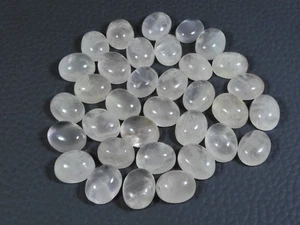 Lote de 32 piezas de piedras preciosas sueltas cabujón ovalado de cuarzo rosa natural 8X10 mm 100 quilates H488 - Imagen 1 de 9