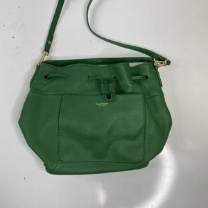 Isaac Mizrahi Pebble Leather Green Purse 12"x9" - Picture 1 of 11