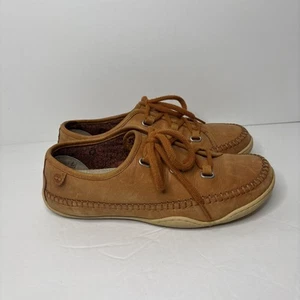 Vintage Timberland Earth keepers Crinkled Leather lace up Moccasin shoes W sz7.5 - Picture 1 of 7
