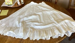Falda sin cordones vintage blanca con volantes dobladillo cintura talla 23,5" - Imagen 1 de 4