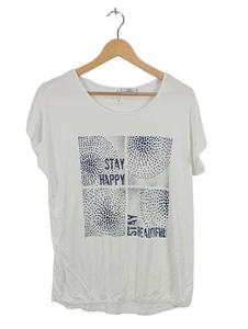 GINA BENOTTI Camiseta estampada Mujeres Camisa Talla EU 40 blanco look casual - Imagen 1 de 5