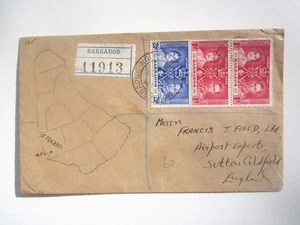 1939 BARBADOS REG COVER - Picture 1 of 2