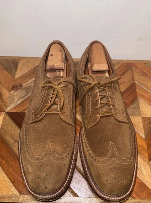 Alden Snuff Suede Longwing Bluchers 11D - Image 1 of 4