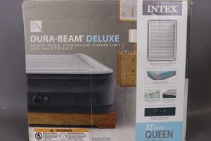 Materasso gonfiabile gonfiabile Intex 64417ED 22 pollici Queen Dura-Beam Comfort peluche - Foto 1 di 4