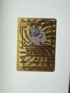 Pokemon Wartortle Base Set Tarjeta Metal Dorado - Imagen 1 de 13