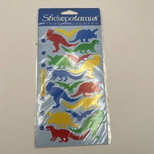 Stickopotamus Stickers Dinosaurs Red Blue Green & Yellow Binder Stickers - Picture 1 of 8
