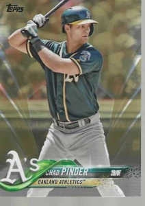 2018 Topps Gold Chad Pinder card # 394 Oakland Athletics A's 0934/2018 - Picture 1 of 1
