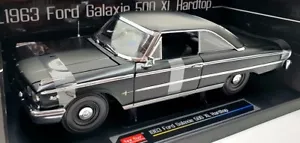 Sun Star 1/18 Scale 1475 - 1963 Ford Galaxie 500/XL Hardtop - Semi Gloss Black - Picture 1 of 5