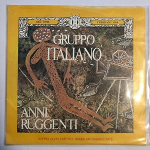 GRUPPO ITALIANO -ANNI RUGGENTI / DAMMI SABATO- 1984 ITALIAN 7¨ SINGLE, PS, DISCO - Imagen 1 de 4