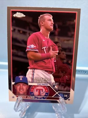 Josh Jung RC 2023 Topps Chrome Update Rookie Debut #USC51 Texas Rangers - Image 1 of 4